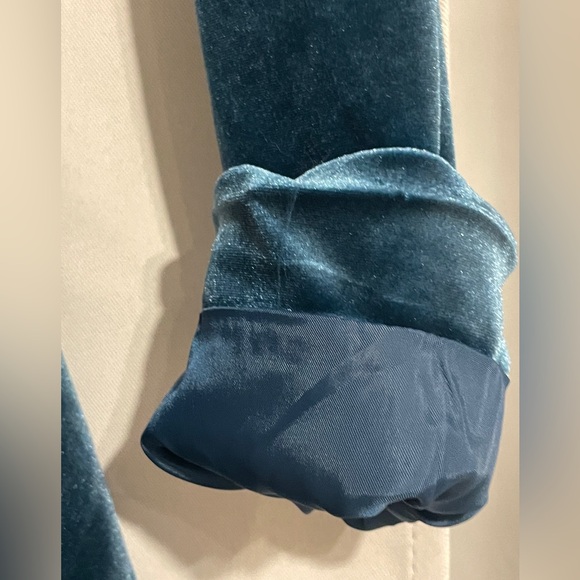 NWOT! INC petite teal velvet/velour blazer belt. 2 pockets. Lined. Gorgeous! - Picture 8 of 13